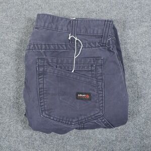 Ariat M4 Low Rise Boot Cut Work Pants Cat 2 FR Mens 33x30 Cargo Workwear Blue